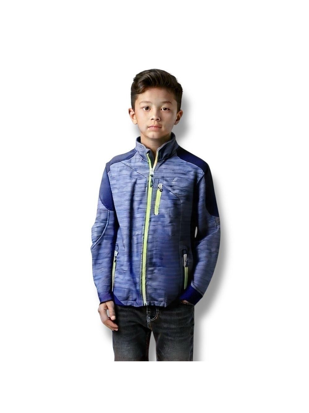 Snozu Extreme Gear Jacket Grey Black Neon Yellow Boys L Size 14-16